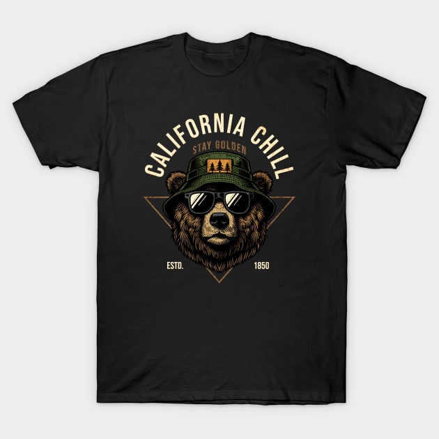 Vintage California Chill // California Bear Head T-Shirt by SLAG_Creative